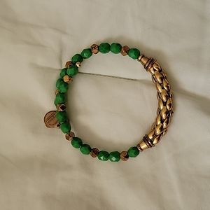 Alex and Ani Vintage 66 Green Bracelet